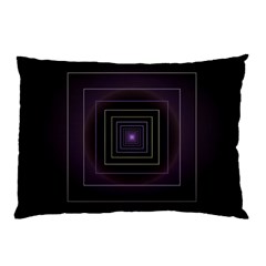 Fractal Square Modern Purple Pillow Case by Wegoenart