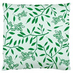 Leaves Foliage Green Wallpaper Large Flano Cushion Case (two Sides) by Wegoenart