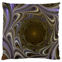 Fractal Waves Whirls Modern Large Cushion Case (one Side) by Wegoenart