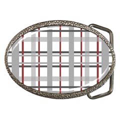 Fabric Plaid Grey Gray Burgundy Belt Buckles by Wegoenart