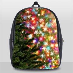 Christmas Tree Fir Tree Star School Bag (large) by Wegoenart