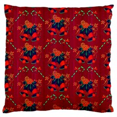 Christmas Pattern Large Flano Cushion Case (one Side) by Wegoenart