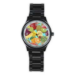 Fruit Picture Drawing Illustration Stainless Steel Round Watch by Wegoenart