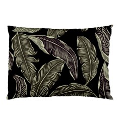 Jungle Leaves Tropical Pattern Pillow Case by Wegoenart