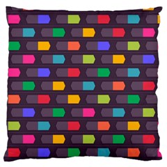 Background Colorful Geometric Large Flano Cushion Case (one Side) by Wegoenart