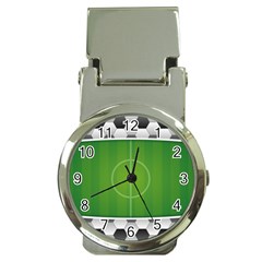 Background Sports Soccer Football Money Clip Watches by Wegoenart