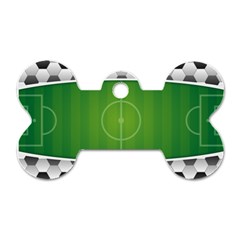 Background Sports Soccer Football Dog Tag Bone (two Sides) by Wegoenart