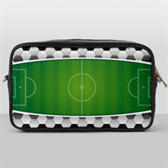 Background Sports Soccer Football Toiletries Bag (one Side) by Wegoenart