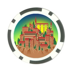 Mountain Village Village Medieval Poker Chip Card Guard by Wegoenart