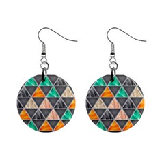 Abstract Geometric Triangle Shape Mini Button Earrings by Wegoenart