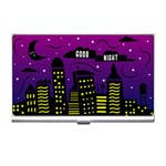 City Architecture Night Skyscraper Business Card Holder Front