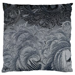 Abstract Ice Frost Crystals Frozen Standard Flano Cushion Case (two Sides) by Wegoenart