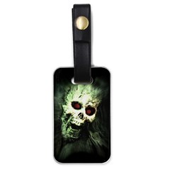 Screaming Skull Human Halloween Luggage Tags (one Side)  by Wegoenart