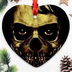 Angry Skull Monster Poster Ornament (heart) by dflcprints