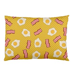 Bacon And Egg Pop Art Pattern Pillow Case by Valentinaart