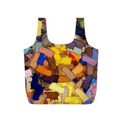 Texture Painting Plot Graffiti Full Print Recycle Bag (s) by Pakrebo