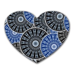 Cog Gear Wheel Engineering Round Heart Mousepads by Pakrebo