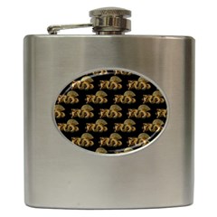 Dragon Motif Print Pattern Hip Flask (6 Oz) by dflcprintsclothing