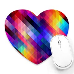 Abstract Background Colorful Pattern Heart Mousepads by Pakrebo