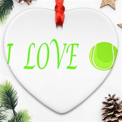 I Lovetennis Heart Ornament (two Sides) by Greencreations