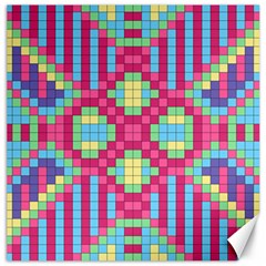 Checkerboard Squares Abstract Canvas 12  X 12  by Pakrebo