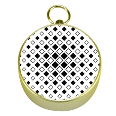 Square Diagonal Pattern Monochrome Gold Compasses by Pakrebo