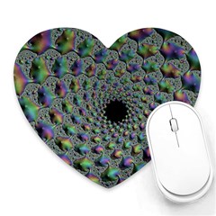 Fractal Rainbow Art Artwork Design Heart Mousepads by Pakrebo