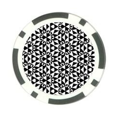 Geometric Tile Background Poker Chip Card Guard by Pakrebo