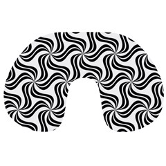 Soft Pattern Repeat Monochrome Travel Neck Pillows by Pakrebo