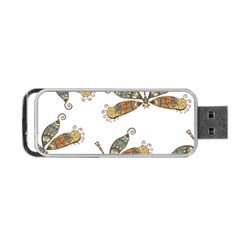 Pattern Dragonfly Background Portable Usb Flash (two Sides) by Pakrebo