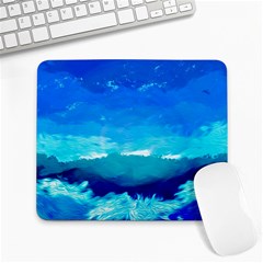 Blue Sky Artwork Drawing Painting Large Mousepads by Pakrebo