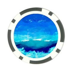 Blue Sky Artwork Drawing Painting Poker Chip Card Guard by Pakrebo