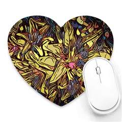 Lilies Abstract Flowers Nature Heart Mousepads by Pakrebo