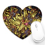 Lilies Abstract Flowers Nature Heart Mousepads Front