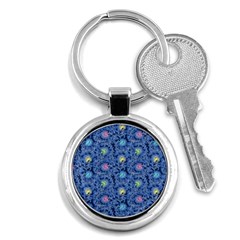 Floral Design Asia Seamless Pattern Key Chains (round)  by Pakrebo