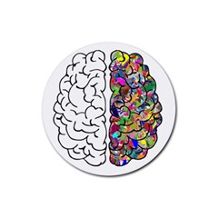 Brain Mind A I Ai Anatomy Rubber Coaster (round)  by Pakrebo