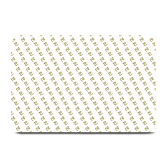 No Step On Snek Pattern White Background Meme Plate Mat by snek