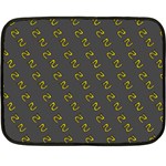 No Step On Snek Pattern Charcoal Dark Gray background Meme Fleece Blanket (Mini) 35 x27  Blanket