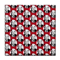 Trump Retro Face Pattern Maga Red Us Patriot Tile Coasters by snek