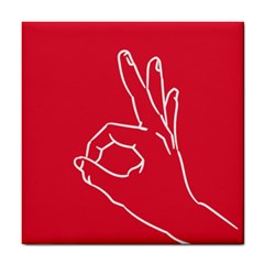 A-ok Perfect Handsign Maga Pro-trump Patriot On Maga Red Background Tile Coasters by snek