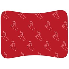 A-ok Perfect Handsign Maga Pro-trump Patriot On Maga Red Background Velour Seat Head Rest Cushion by snek