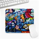 Graffiti Urban colorful graffiti cartoon fish Large Mousepads Front