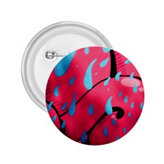 Graffiti Watermelon Pink With Light Blue Drops Retro 2 25  Buttons by genx