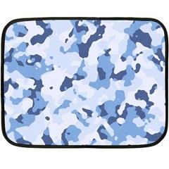 Standard Light Blue Camouflage Army Military Fleece Blanket (mini) by snek