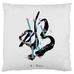 Water Calligraphy  Large Flano Cushion Case (two Sides) by EMWdesign