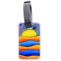 Paint Painting Landscape Scene Luggage Tags (two Sides) by Pakrebo