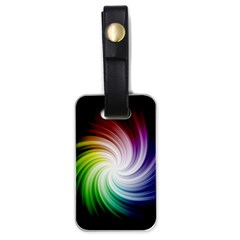 Rainbow Swirl Twirl Luggage Tags (one Side)  by Pakrebo