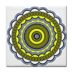 Mandala Pattern Round Ethnic Tile Coasters by Pakrebo