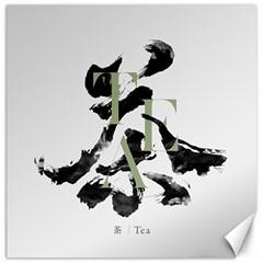 Tea Calligraphy Canvas 12  X 12  by EMWdesign