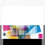 Abstract Background Rectangular Jigsaw Puzzl Front